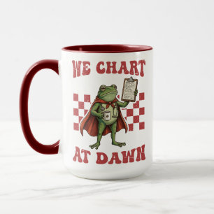 Lustiger Frosch-Krankenschwester Wir Chartieren Be Tasse