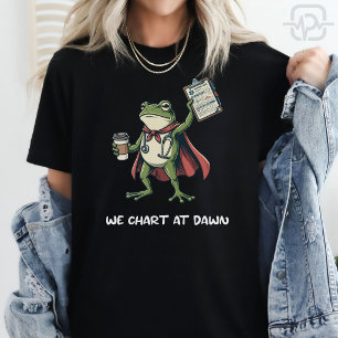 Lustiger Frosch-Krankenschwester Wir dokumentieren T-Shirt