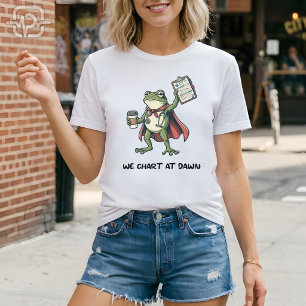 Lustiger Frosch-Krankenschwester Wir dokumentieren T-Shirt