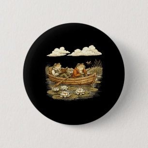 Lustiger Frosch Kröten Buchliebhaber Button