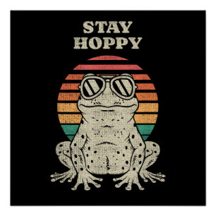 Lustiger Frosch Krötenliebhaber Retro Vintage Desi Poster