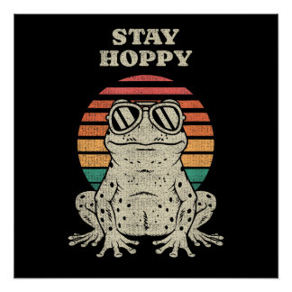 Lustiger Frosch Krötenliebhaber Retro Vintage Desi Poster