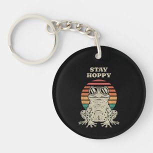 Lustiger Frosch Krötenliebhaber Retro Vintage Desi Schlüsselanhänger