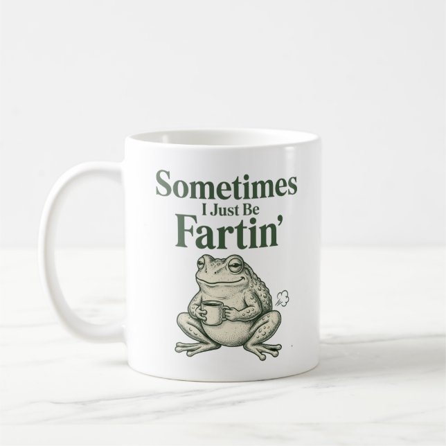 Lustiger Frosch-Meme-Kaffee Kaffeetasse (Links)