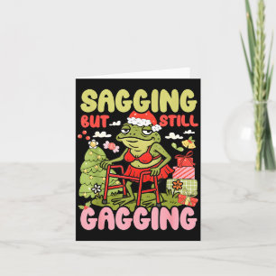 Lustiger Frosch-Meme Weihnachten Hängend Aber Imme Karte