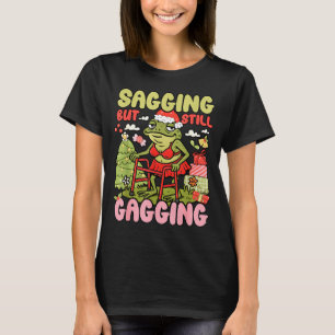 Lustiger Frosch-Meme Weihnachten Hängend Aber Imme T-Shirt