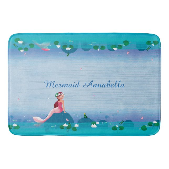 Lustiger Frosch-Prinz und die süße kleine Badematte (Vorderseite)