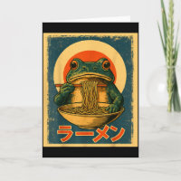 Lustiger Frosch Ramen Kawaii Retro Japanische Aufg