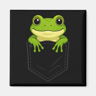 Lustiger Frosch schaut in Cket Tierliebhaber Männe Magnet
