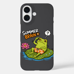 Lustiger Frosch Sommer Gehirn Lustiger Frosch Cart iPhone 16 Hülle