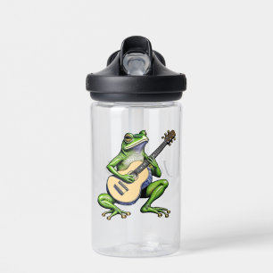 Lustiger Frosch spielt Gitarre Personalisiert Trinkflasche