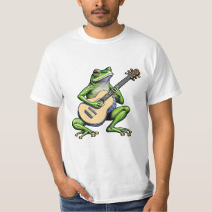 Lustiger Frosch spielt Gitarre T-Shirt