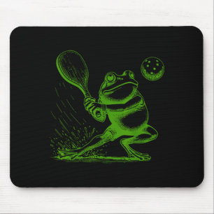 Lustiger Frosch spielt Pickleball-Paddleball-Sport Mousepad