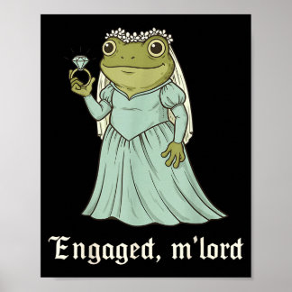 Lustiger Frosch Verlobung Passende Paare Tee Snark Poster