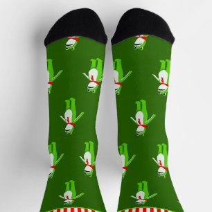 Lustiger Frosch Weihnachtsfeiertag Socken