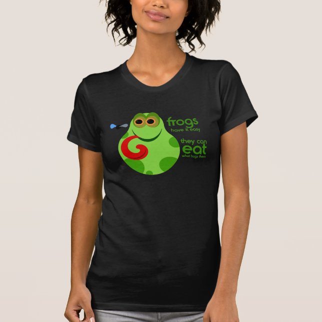Lustiger Frosch-Zitat-T - Shirt (Vorderseite)
