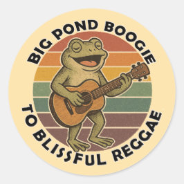 lustiger Froschgesang Runder Aufkleber