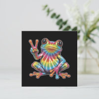 Lustiger Froschliebhaber Tie-Dye Frosch Friedensze