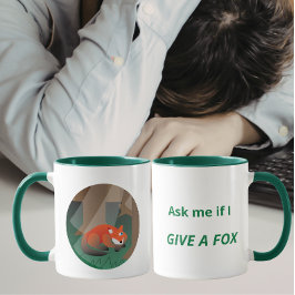Lustiger Fuchs „Frag mich, ob mir ein Fuchs wichti Tasse