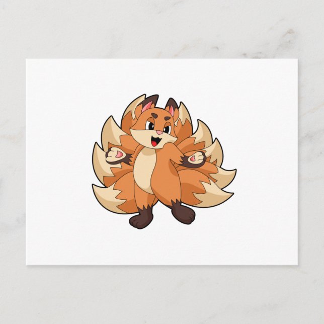 Lustiger Fuchs Postkarte (Vorderseite)