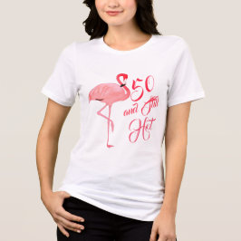 Lustiger Fünfzigster 50. Geburtstag Flamingo Tri-Blend Shirt