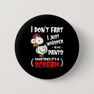 Lustiger Furzender Hühnerliebhaber Ich Furze Nicht Button