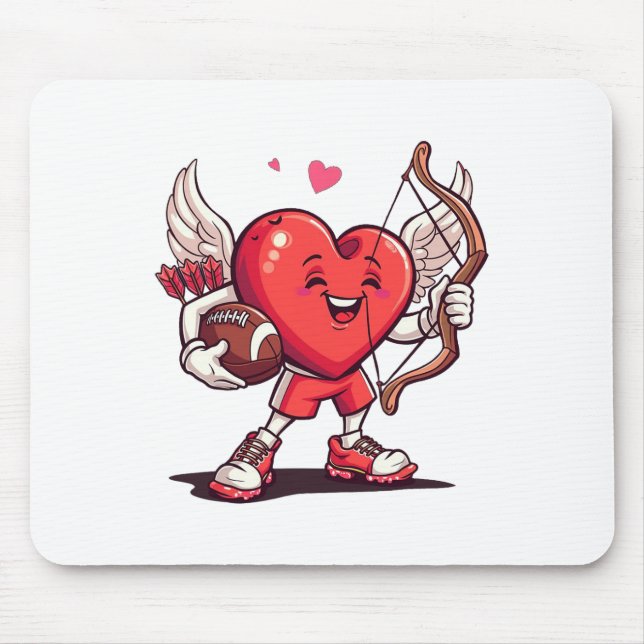 Lustiger Fuß Valentinstag Jungen Mädchen Cupid  Mousepad (Vorne)