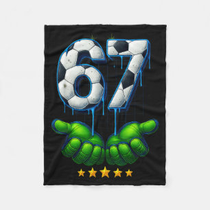 Lustiger Fußball 67 Six Seven Lustiges Gen Alpha M Fleecedecke