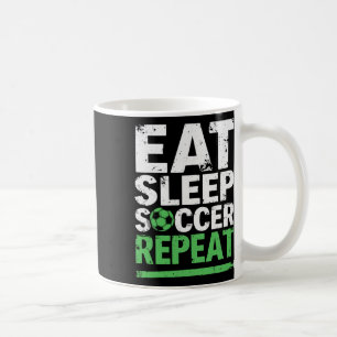 Lustiger Fußball Essen Schlafen Fußball Wiederhole Kaffeetasse