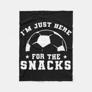 Lustiger Fußball, ich bin nur wegen der Snacks hie Fleecedecke