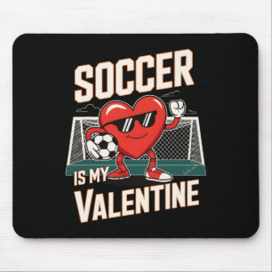 Lustiger Fußball ist meine Valentinsgrußpose Mousepad