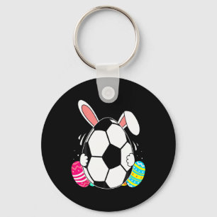 Lustiger Fußball Ll mit Hasenohren Ostertag Männer Schlüsselanhänger