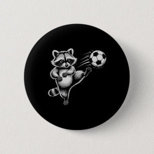Lustiger Fußball Ll Waschbärkick Gewinnt Spiel Haa Button