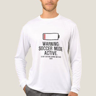 Lustiger Fußball-Modus Aktiv Niedrige Batterie Dis Tri-Blend Shirt