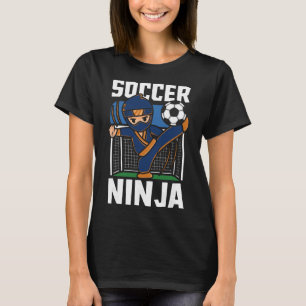 Lustiger Fußball-Ninja-Spieler Footbyll-Liebhaber T-Shirt