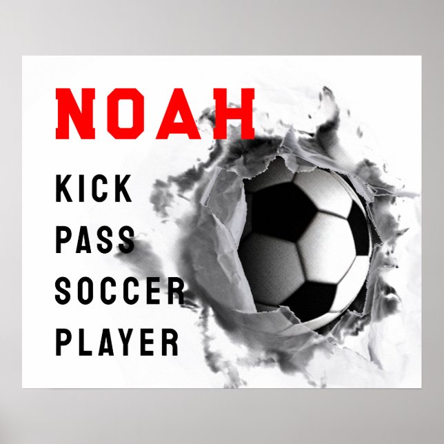 Lustiger Fußball Poster (Vorne)