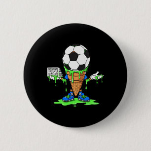 Lustiger Fußball-Tropf-Eiscreme-Kegel-Graph Button