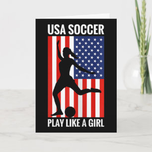 Lustiger Fußball USA Fußball Spiele wie ein Mädche Karte