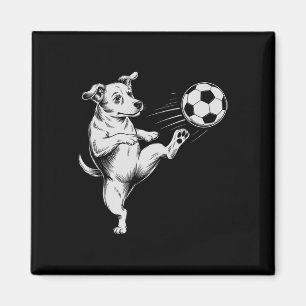 Lustiger Fußballhund Superstar Kinder gewinnen Clu Magnet
