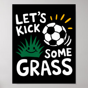 Lustiger Fußballspieler Lass uns ein paar Gr Sport Poster