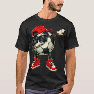 Lustiger Fußballspieler mit Dabbing T-Shirt