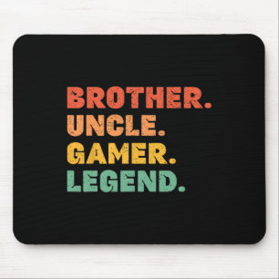 Lustiger Gamer-Bruder Onkel Gaming-Legende Vintage Mousepad