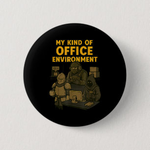 Lustiger Gamer Büroarbeit Sarkasmus Gamer Nerd Bür Button