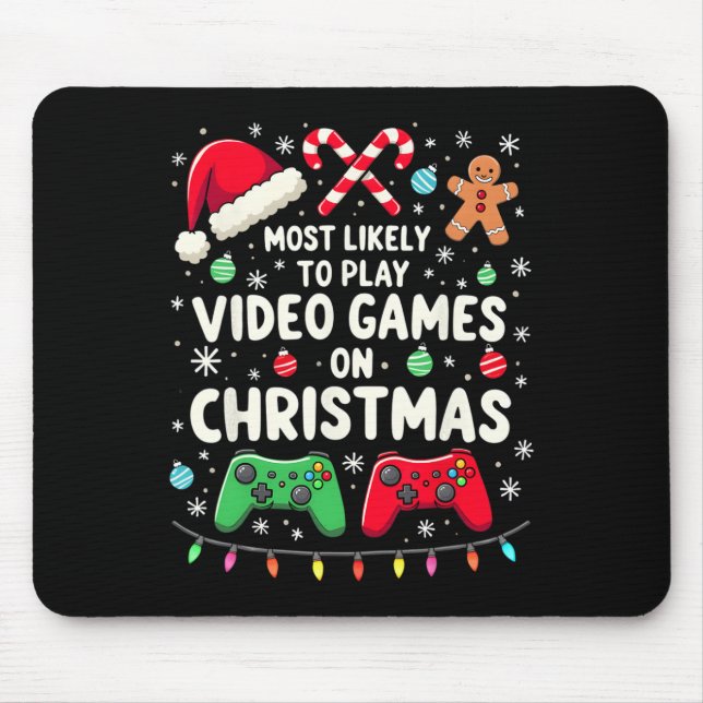 Lustiger Gamer, der am wahrscheinlichsten Videospi Mousepad (Vorne)