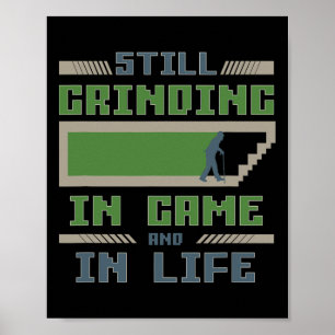 Lustiger Gamer für coole Großeltern, die spielen Poster