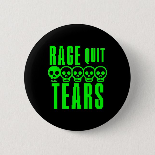 Lustiger Gamer Gaming Sarkasmus Rage Quit Noob Trä Button (Vorderseite)