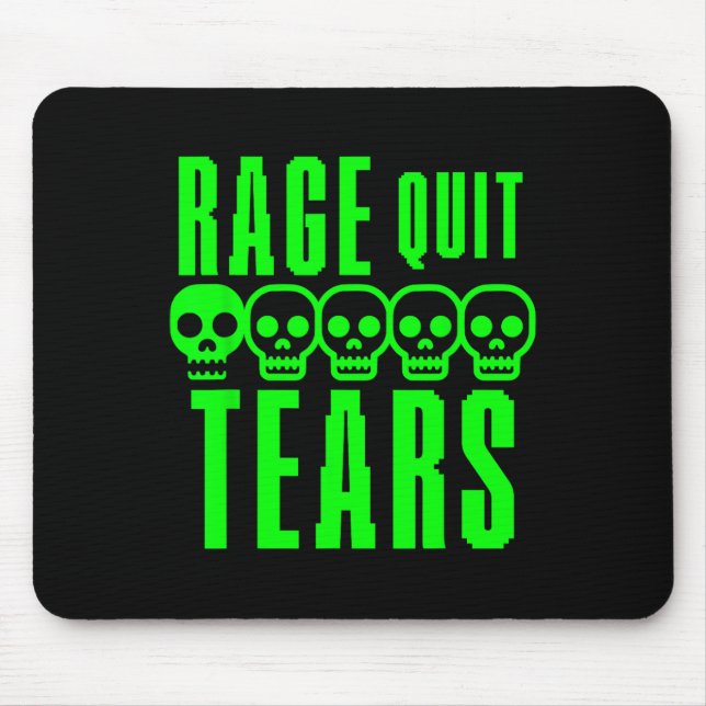 Lustiger Gamer Gaming Sarkasmus Rage Quit Noob Trä Mousepad (Vorne)