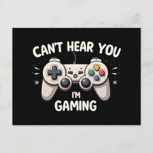 Lustiger Gamer Ich kann dich nicht hören, ich bin Feiertagspostkarte