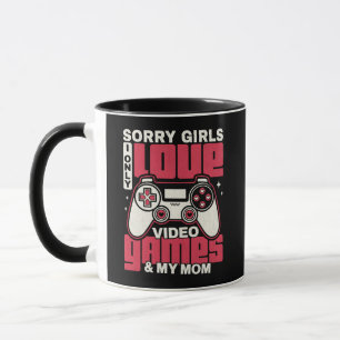 Lustiger Gamer Ich Liebe Videospiele und Meine Mam Tasse
