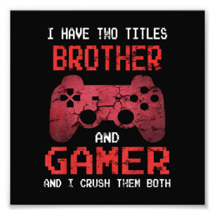 Lustiger Gamer Retro-Videospiele für Bruder Fotodruck